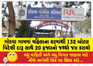 MailVadodara.com - 132-bottles-of-foreign-liquor-along-with-Rs-20000-seized-from-womans-house-in-Gorwa-village