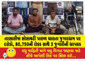 MailVadodara.com - Raid-on-gambling-den-running-behind-society-in-Tarsali-3-gamblers-arrested-with-cash-worth-Rs-80-750