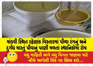 MailVadodara.com - Locals-are-angry-over-yellow-and-foul-smelling-drinking-water-in-a-residential-area-in-Mandvi