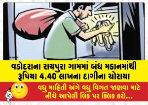 MailVadodara.com - Jewelry-worth-Rs-4-40-lakh-stolen-from-a-locked-house-in-Raipura-village-Vadodara