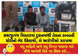 MailVadodara.com - Theft-of-oil-cans-from-a-shop-in-Sayajiganj-area-solved-two-accused-arrested