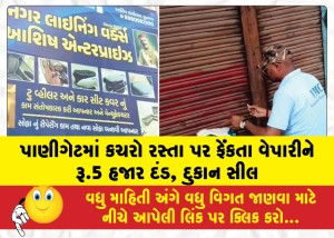 MailVadodara.com - Trader-fined-Rs-5000-for-throwing-garbage-on-the-road-in-Panigate-shop-sealed