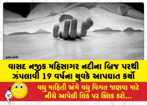 MailVadodara.com - 19-year-old-youth-commits-suicide-by-jumping-off-bridge-of-Mahisagar-river-near-Vasad