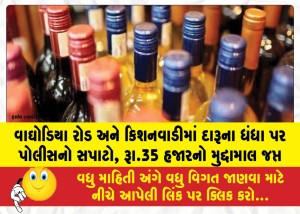 MailVadodara.com - Police-crackdown-on-liquor-business-in-Waghodia-Road-and-Kishanwadi-seized-liquor-worth-Rs-35-thousand