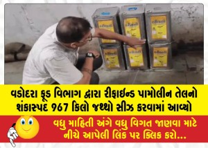 MailVadodara.com - A-suspicious-stock-of-967-kg-of-refined-palmolein-oil-was-seized-by-the-Vadodara-Food-Department