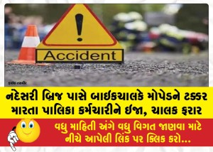 MailVadodara.com - Municipal-employee-injured-after-motorcyclist-hits-moped-near-Nandesari-Bridge-rider-flees