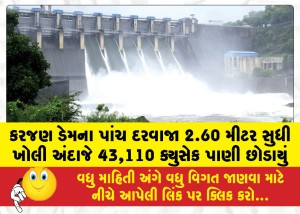 Approximately-43110-cusecs-of-water-were-released-from-the-Karjan-Dam-by-opening-five-gates-up-to-2-60-meters