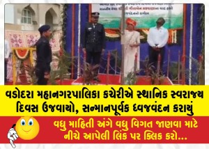 MailVadodara.com - Local-Self-Governance-Day-was-celebrated-at-the-Vadodara-Municipal-Corporation-office-and-the-flag-was-hoisted-with-due-honor