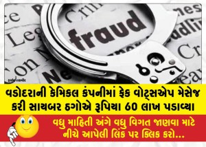 MailVadodara.com - swindled-60-lakh-from-a-Vadodara-based-chemical-company-using-fake-WhatsApp-messages