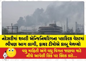 MailVadodara.com - Massive-fire-breaks-out-in-plastic-waste-at-Shabari-Engineering-in-Nandesari-fire-teams-bring-it-under-control