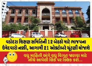 MailVadodara.com - BJP-candidates-finalized-for-12-seats-of-the-Vadodara-Education-Committee-election-to-be-held-on-October-21