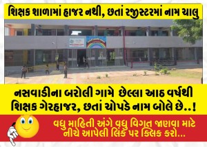 MailVadodara.com - A-teacher-has-been-absent-from-Baroli-village-in-Nasvadi-for-the-past-eight-years-yet-remains-on-the-official-rolls