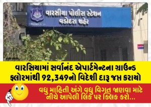 MailVadodara.com - Foreign-liquor-worth-92-349-seized-from-the-ground-floor-of-Sarvanand-Apartment-in-Warasiya